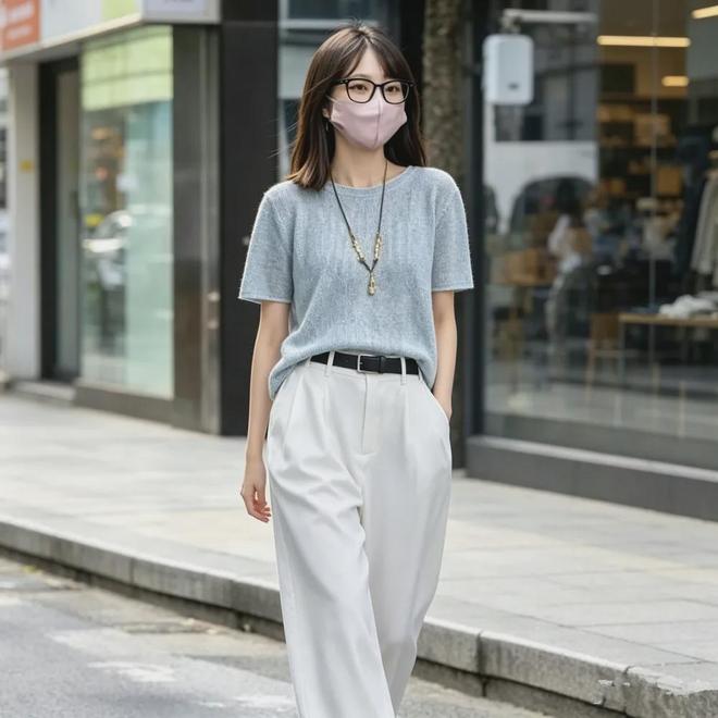 Quần ống rộng vốn có thiết kế thoải mái nên nếu chỉ mặc áo buông tự nhiên, tỷ lệ cơ thể đôi khi sẽ thiếu cân đối. 
