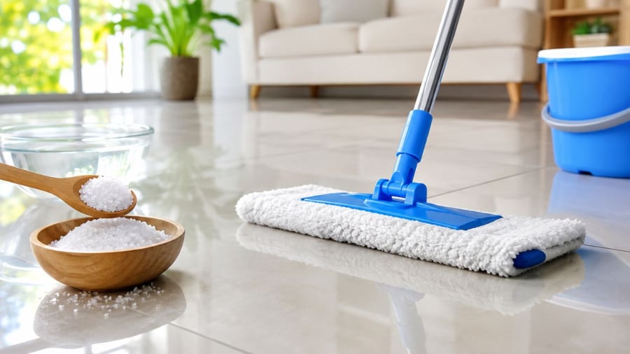 Vì sao nên cho muối vào lau sàn nhà?