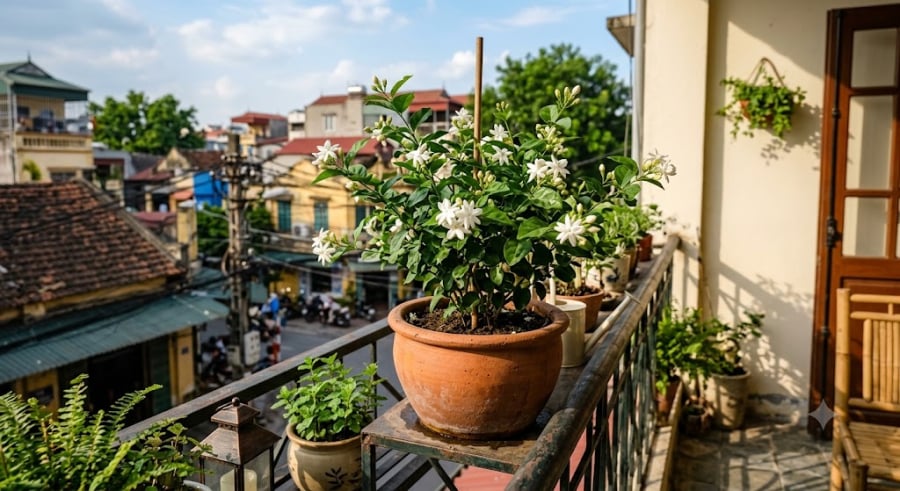  Theo phong thủy, hương thơm của hoa nhài giúp xoa dịu căng thẳng, gia tăng tình cảm gắn kết giữa các thành viên trong gia đình. 