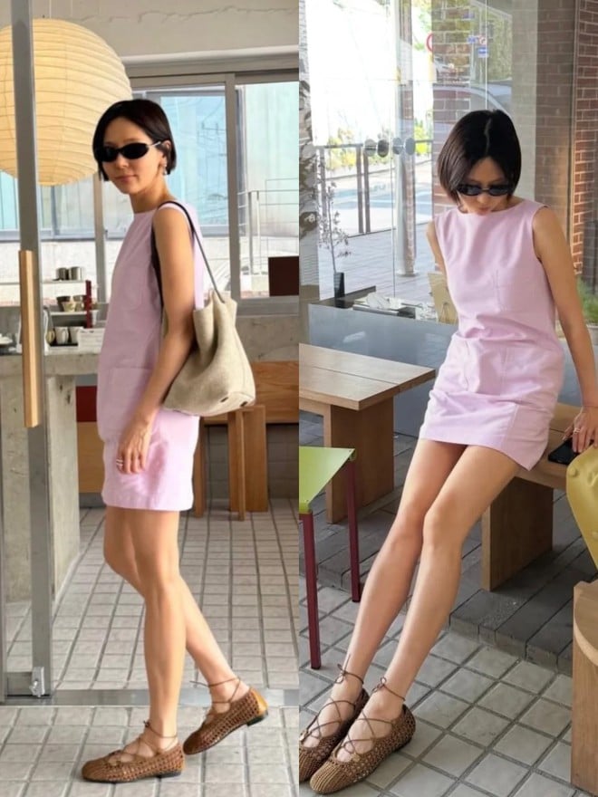 Tủ đồ của cô chủ yếu xoay quanh những gam màu trung tính như trắng, kem, be, xám, đen hoặc xanh navy.