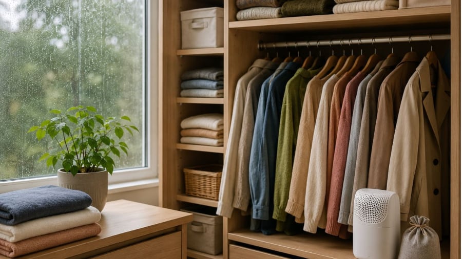 Hãy kiểm tra ngay tủ quần áo kẻo tránh ẩm ướt nấm mốc