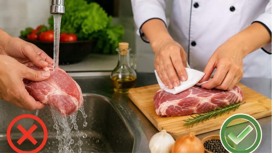 Vì sao không nên rửa dưới vòi nước chảy?