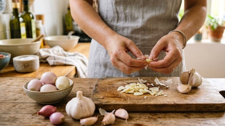 Bạn có thể sử dụng các nguyên liệu có sẵn trong nhà bếp như chanh tươi để rửa tay, giúp loại bỏ mùi hôi của hành tỏi bám vào tay khi nấu ăn.