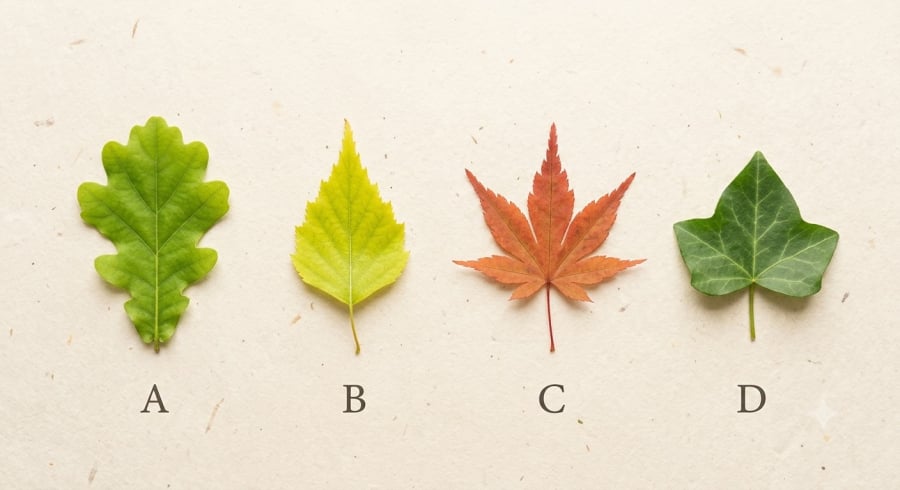 Bạn bị thu hút bởi chiếc lá nào đầu tiên? Lựa chọn của bạn sẽ hé lộ những điều thú vị về vận may trong tháng 8.