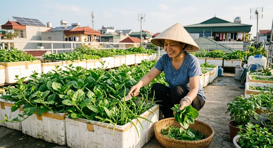 Trồng mồng tơi đúng kỹ thuật giúp cây liên tục ra chồi mới, cho thu hoạch nhiều đợt trong nhiều tháng.