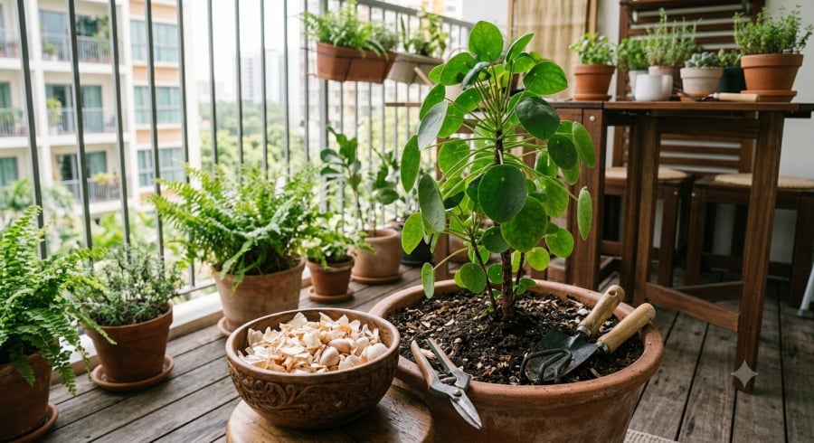 Tận dụng vỏ tỏi là mẹo đơn giản giúp giảm rác thải nhà bếp và hỗ trợ chăm sóc cây.