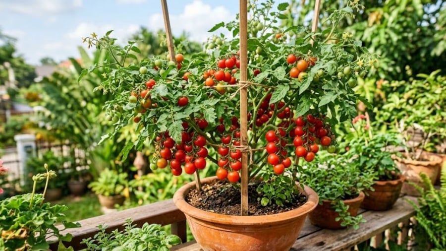 Bạn có thể tự trồng cây cà chua trong chậu ngay tại nhà.