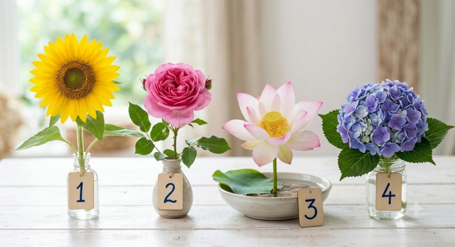 Hãy chọn bông hoa thu hút bạn nhất để khám phá thông điệp dành cho tháng 8.