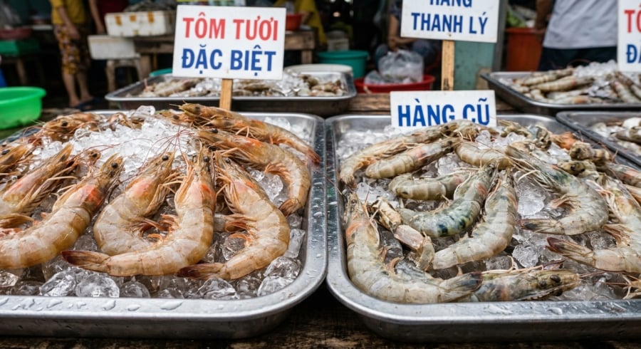 Khi mua tôm, nên tránh những con có đầu lỏng, vỏ nhớt, mùi lạ hoặc màu sắc loang lổ vì đây có thể là dấu hiệu chất lượng đã giảm.