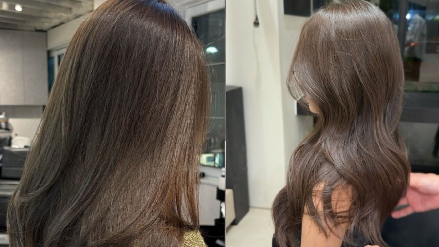 Tóc màu nâu be olive hợp với da vàng, tông da tự nhiên, da bánh mật. 