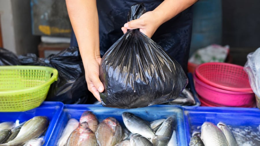 Vì sao nhiều người bán cá dùng túi màu đen?