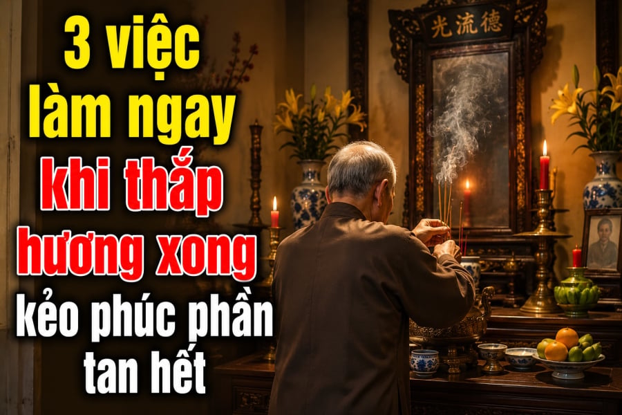 3 việc làm ngay khi thắp hương xong kẻo Phúc Phần tan hết