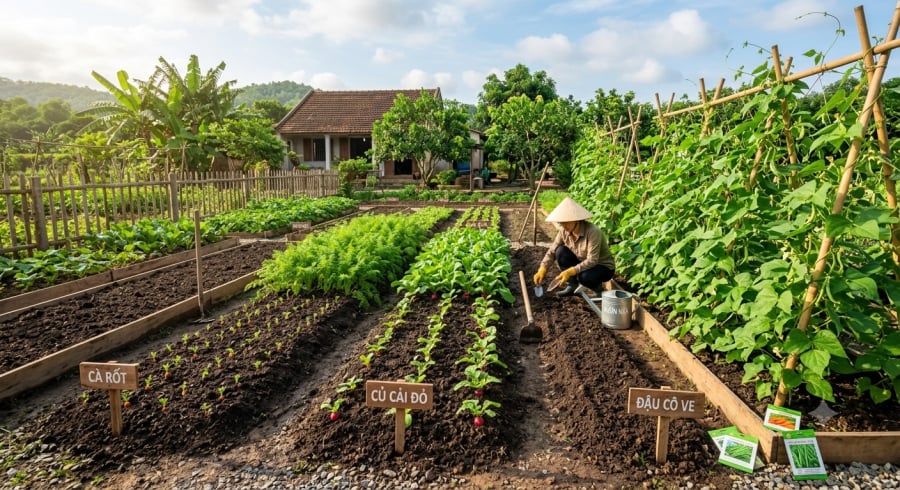 Cuối hè là thời điểm lý tưởng để gieo nhiều loại rau ngắn ngày, chuẩn bị cho vụ thu hoạch vào mùa thu.