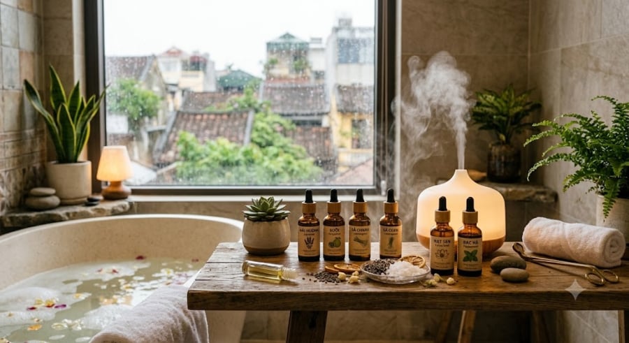 Nếu không có thời gian chuẩn bị nguyên liệu tươi, các loại tinh dầu nguyên chất chính là giải pháp nhanh gọn nhất. Muỗi rất sợ các mùi hương đậm như: sả chanh, bạc hà, tràm gió, oải hương.    