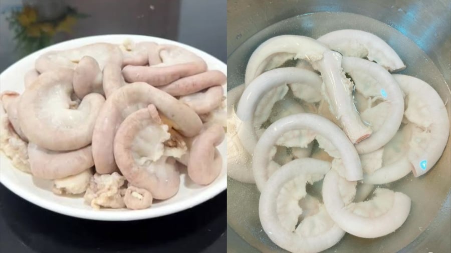 Sau khi làm sạch, bạn có thể chần so lòng với nước soi có thêm gừng, sả để khử mùi hôi.