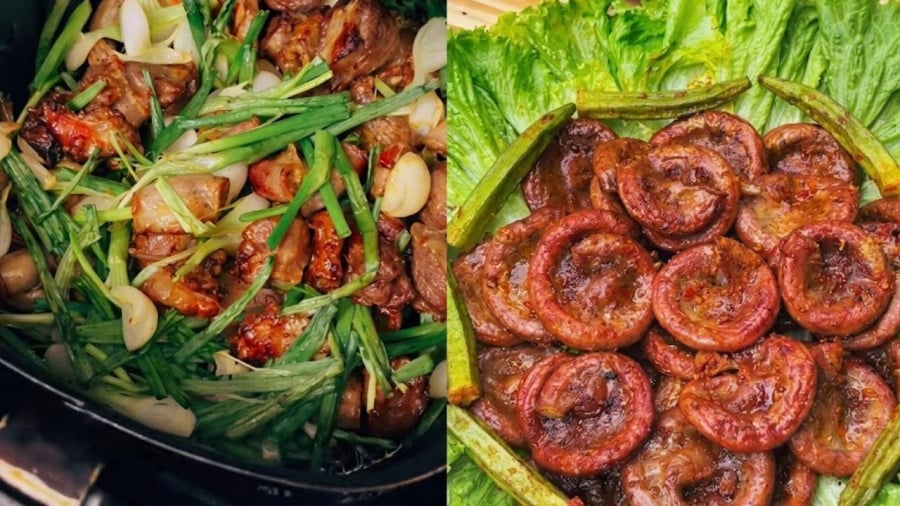 Lòng lợn nướng bằng nồi chiên không dầu thơm ngon, dễ chế biến.