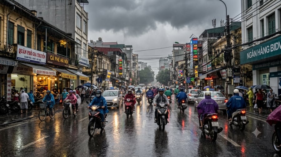 Miền Bắc còn mưa vừa đến mưa to trong buổi sáng 7/8, sau đó lượng mưa giảm dần từ chiều.