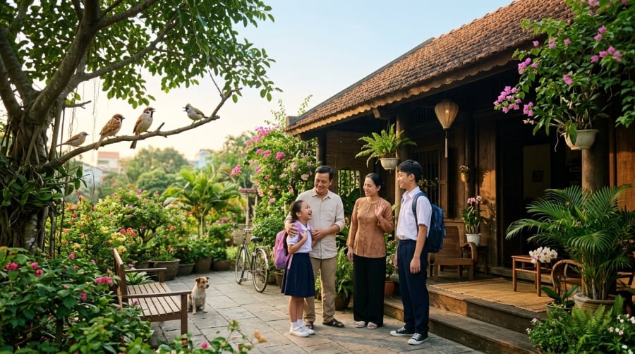 Tiếng chim hót và lời chào vui vẻ vào buổi sáng được nhiều người xem là biểu tượng của sự may mắn và hanh thông trong ngày mới.