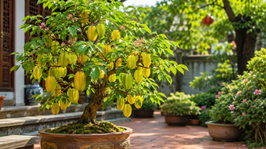 Cây khế là cây cảnh phong thủy nhiều người yêu thích