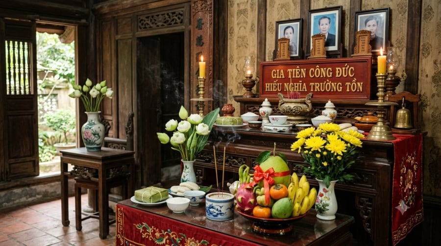 Thắp hương tưởng nhớ tổ tiên là một nét đẹp văn hóa được nhiều gia đình gìn giữ trong tháng 7 âm lịch.