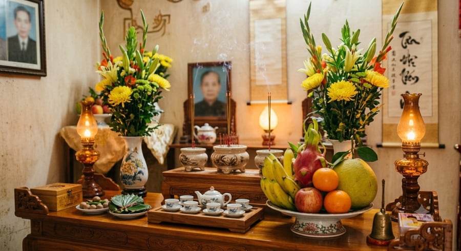 Theo quan niệm dân gian, hoa tươi và trái cây sạch tượng trưng cho sức sống, sự đủ đầy và những điều tốt lành.
