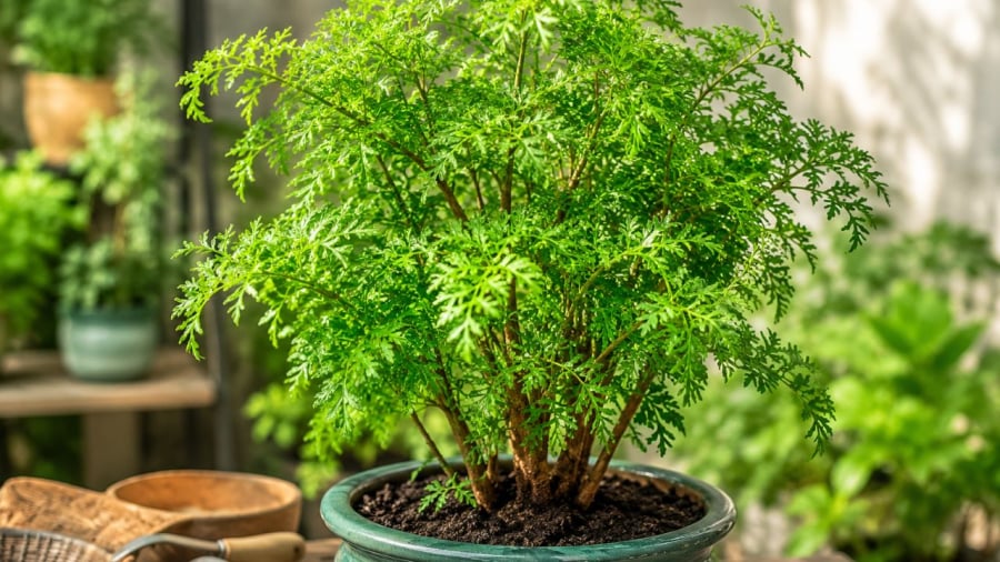 Đinh lăng trồng trong chậu vẫn xanh tốt quanh năm