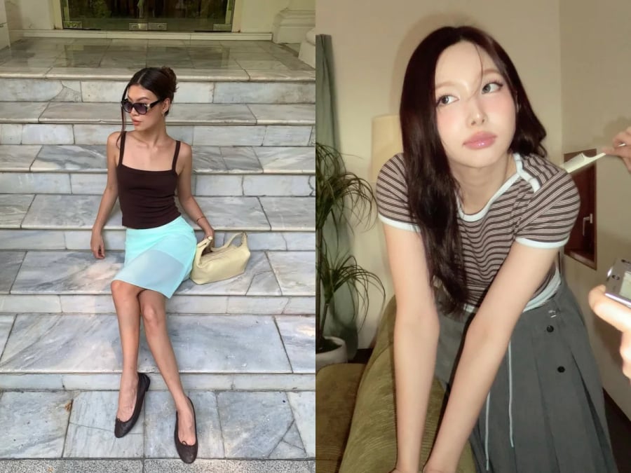 Bên cạnh trắng, nâu cũng là một gam màu đặc biệt hợp với xanh bạc hà. 