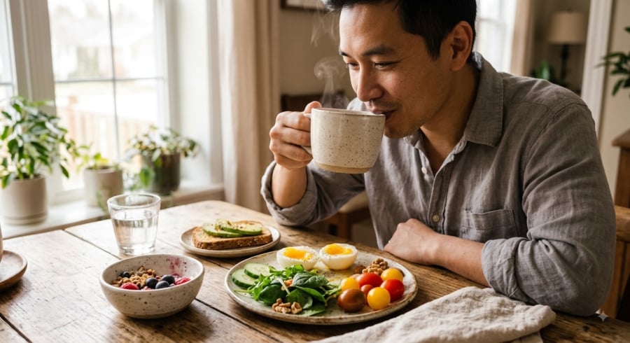 Ăn sáng trước khi uống cà phê có thể giúp giảm cảm giác cồn cào, khó chịu ở những người nhạy cảm với caffeine.