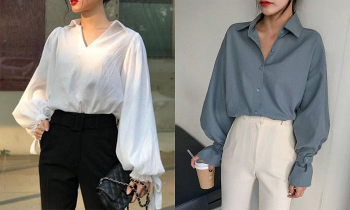 Phom áo gọn giúp diện mạo trở nên nhẹ nhàng, hiện đại, tránh cảm giác nghiêm túc hoặc hơi cứng thường thấy ở những kiểu sơ mi dài rộng.