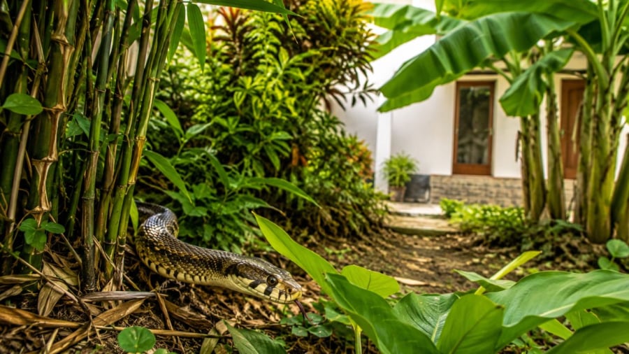 Hãy cẩn trọng để tránh rắn vào nhà