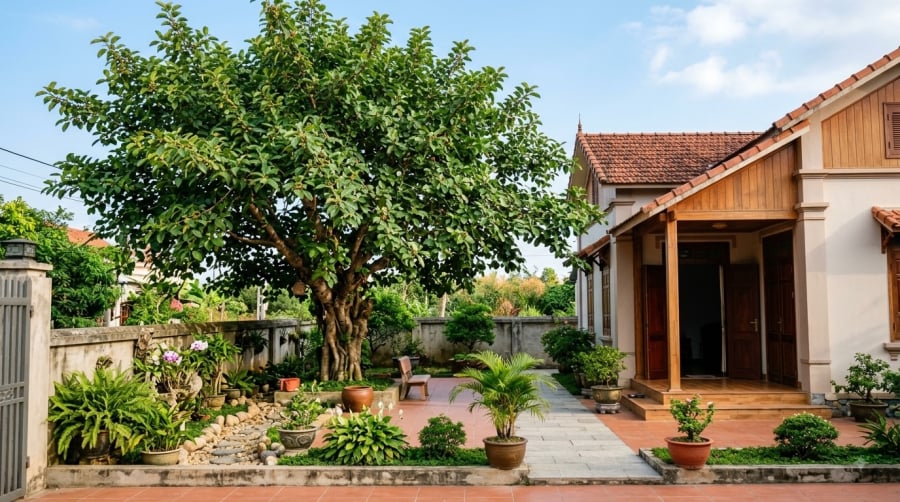 Cây sung nên được trồng lệch sang một bên sân trước, tránh đặt chính giữa cửa ra vào để không che khuất mặt tiền.