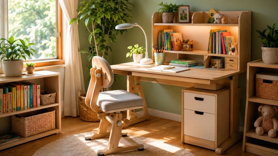 Hãy chú ý sắp xếp góc học tập cho con trẻ