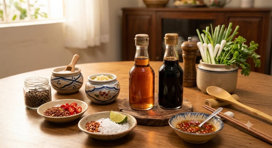 Giảm lượng muối, nước mắm và gia vị khi nấu hoặc ăn là cách đơn giản để hạn chế lượng natri đưa vào cơ thể.
