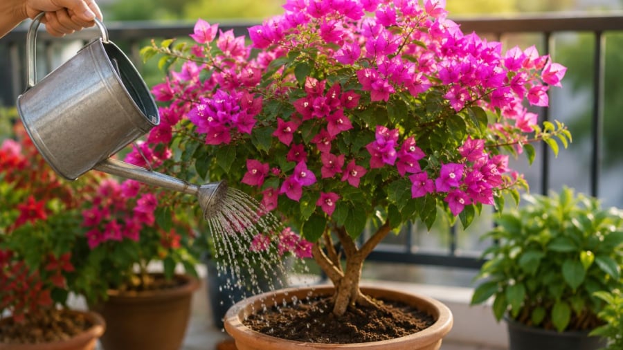 Hãy chú ý ánh nắng và lượng nước tưới
