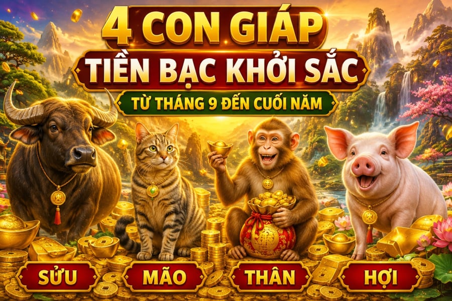 Từ tháng 9 đến cuối năm, tuổi Sửu, Mão, Thân và Hợi được xem là 4 con giáp có đường tài lộc sáng hơn. 