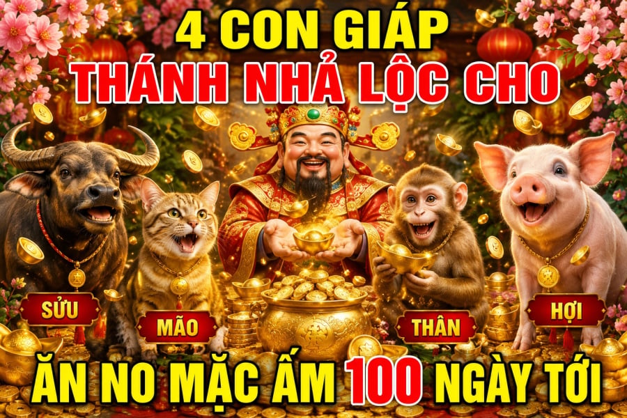 4 con giáp Thánh Nhả Lộc cho, ăn no mặc ấm 100 ngày tới