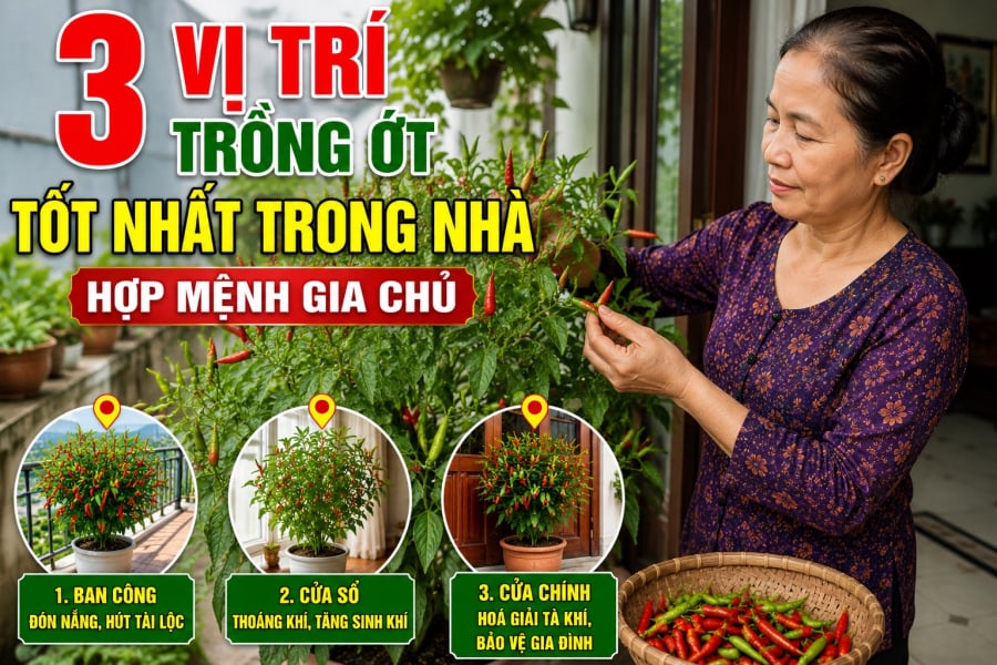 Ớt là loại cây quen thuộc trong nhiều gia đình Việt. Không chỉ được dùng làm gia vị, cây ớt còn có dáng nhỏ gọn, lá xanh quanh năm, khi ra quả tạo điểm nhấn rực rỡ cho không gian sống. 