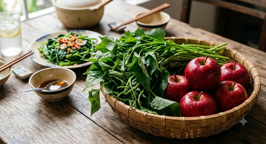 Rau lang là loại rau dân dã, dễ tìm và có thể chế biến thành nhiều món trong bữa ăn hằng ngày.