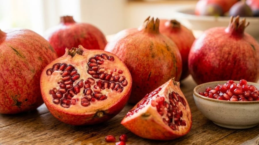 Khi chọn mua lựu, bạn nên lựa những quả hơi ửng đỏ.