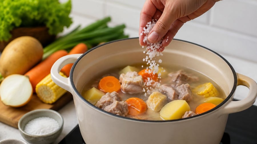 Cách nêm muối có thể ảnh hưởng tới món ăn