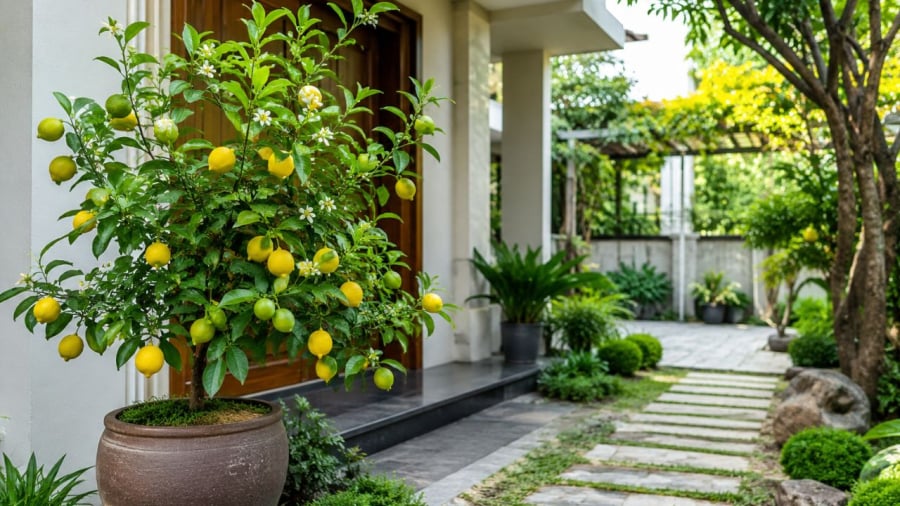 Cây chanh cần nhiều nắng nên dù đặt ở đâu cũng phải chú ý để cây có thể sinh trưởng, ra quả