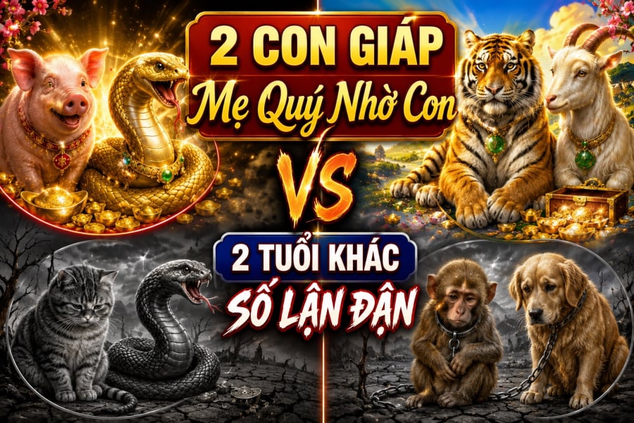 Dưới đây là 4 con giáp được nhắc đến với hai thái cực khá rõ: 2 con giáp có khả năng hưởng phúc từ con cái, trong khi 2 tuổi còn lại cần đặc biệt thận trọng để tránh những giai đoạn lận đận kéo dài.
