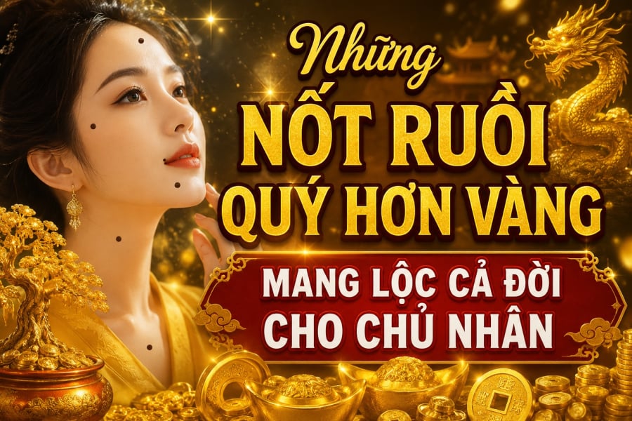 Có những vị trí nốt ruồi được cho là mang ý nghĩa tốt đẹp, tượng trưng cho phúc khí, tài lộc, may mắn hoặc cuộc sống thuận lợi.
