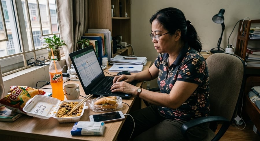 Ngồi lâu, ít vận động và thường xuyên sử dụng thực phẩm chế biến sẵn có thể gây bất lợi cho sức khỏe tim mạch.