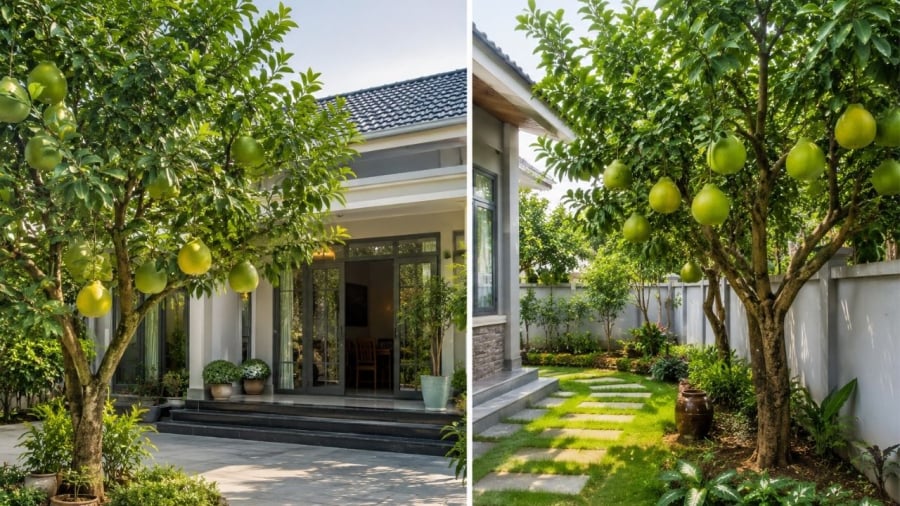 Nên trồng cây bưởi phía trước hay sau nhà