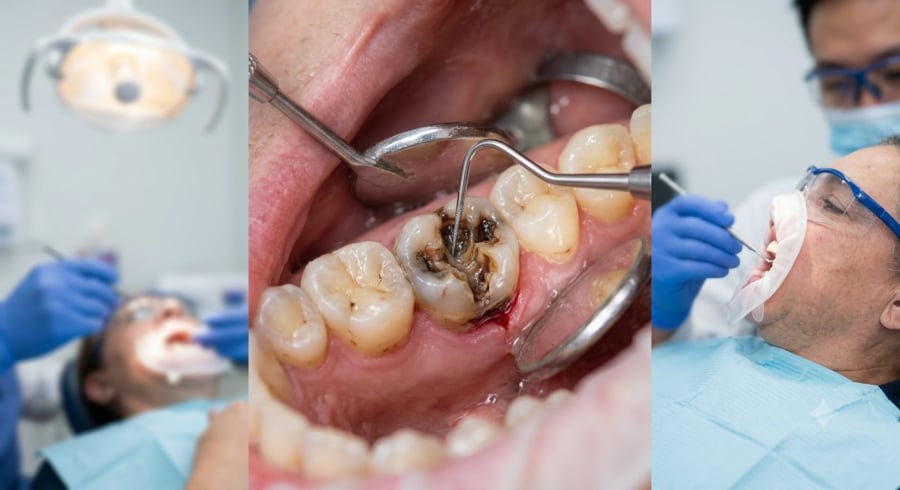 Đừng đợi đến khi đau răng mới đi khám, sâu răng có thể tiến triển âm thầm trong thời gian dài.