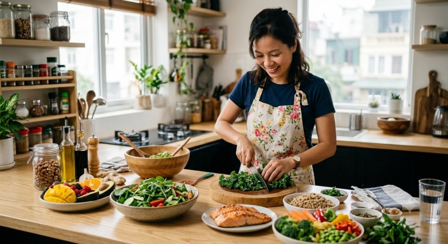 Giảm cân không đồng nghĩa với nhịn ăn, một chế độ ăn đa dạng và phù hợp sẽ dễ duy trì hơn.