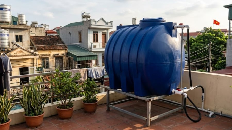 Nên chọn vị trí phù hợp để đặt bồn nước nhựa. Nếu vị trí chịu nắng nóng gay gắt từ môi trường, bạn có thể tính đến phương án lắp mái che hoặc dùng bạt che phủ.