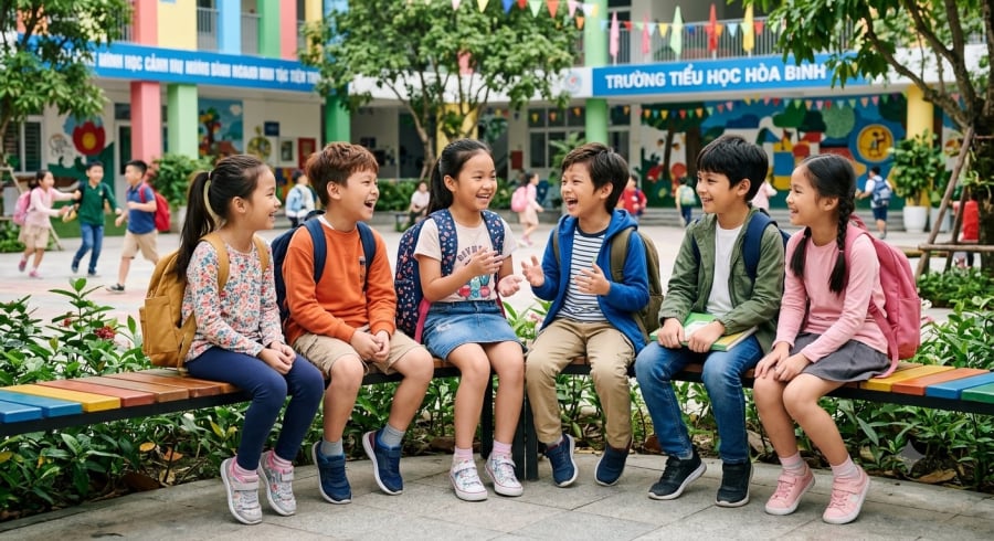Trẻ bắt chước cách nói, sở thích của bạn bè đôi khi chỉ để cảm thấy mình được hòa nhập với tập thể.