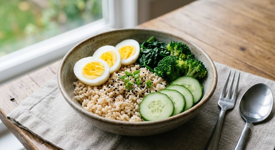Gạo lứt giàu chất xơ hơn gạo trắng nhưng vẫn cần kiểm soát khẩu phần khi muốn giảm cân.